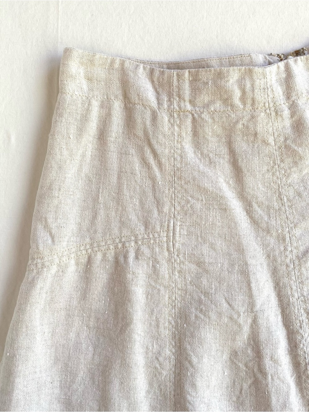 LOFT 100% Linen Short Skirt in Natural